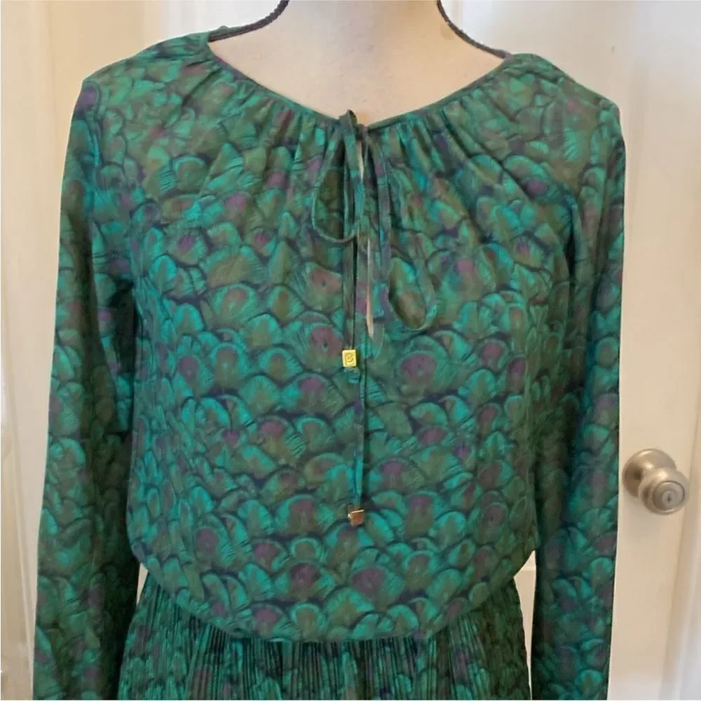 Michael Kors Green Long Sleeve Dress, XS